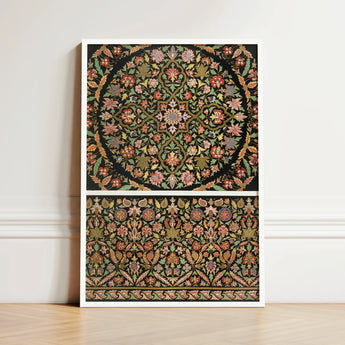Framed Decorative Art Print Intricate Floral Botanical Patterns Matthew Digby Wyatt, 19th-century Indian Embroidery