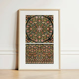 Indian Embroidery - Matthew Digby Wyatt Art Print / Canvas Framed Artwork Intricate Floral Geometric Patterns Rich Earthy, 19th-century,