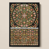 Indian Embroidery - Matthew Digby Wyatt Art Print / Canvas Framed Ornate Floral Tapestry Intricate Patterns Shades Pink, 19th-century,