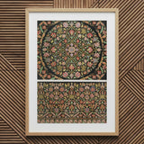 Indian Embroidery - Matthew Digby Wyatt Art Print / Canvas Framed Piece Ornate Symmetrical Floral Artwork Intricate Patterns, 19th-century,