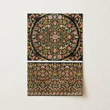 Indian Embroidery - Matthew Digby Wyatt Art Print / Canvas Rectangular Framed Art Print Intricate Symmetrical Floral Mandala Matthew Digby