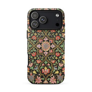 Indian Embroidery - Matthew Digby Wyatt Phone Case Iphone 17 Pro Max / Matte Iphone 13 Pro Case Floral Pattern Black Background Matthew
