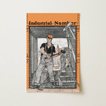 Industrial Number - Edward Penfield Art Print / Canvas, 12x18’’ / 31x46cm / Unframed / no Border, Posters Prints & Visual Artwork, Toby Leon