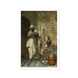 Inspection - Ludwig Deutsch Orientalism Art Print / Canvas Figure White Robes Stands Decorative Vessel Ludwig Deutsch, Lavish 19th-century