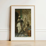 Inspection - Ludwig Deutsch Orientalism Art Print / Canvas Framed Art Print Figure Traditional Attire Ornate Furnishings Ludwig Deutsch,