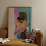 Interlude - Impresión artística de ligue gay sórdido en motel / Lienzo, Pósters, impresiones y obra visual, Toby Leon