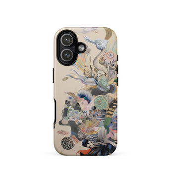Into the Wild - Dreamy Botanical Art Phone Case Iphone 17 / Matte Beige White Floral Iphone 12 Case Intricate Bird Dreamy Botanical Art,