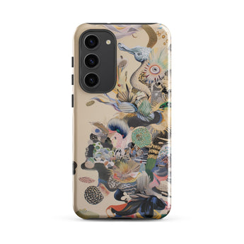 Into the Wild - Dreamy Botanical Art Phone Case Samsung Galaxy S23 Plus / Gloss Beige Phone Case Vibrant Surreal Illustration Sea Creatures