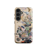 Into the Wild - Dreamy Botanical Art Phone Case Samsung Galaxy S24 / Gloss Beige Phone Case Adorned Vibrant Detailed Illustration Marine
