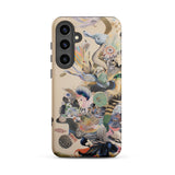Into the Wild - Dreamy Botanical Art Phone Case Samsung Galaxy S24 Plus / Matte Beige Phone Case Adorned Vibrant Surreal Illustration