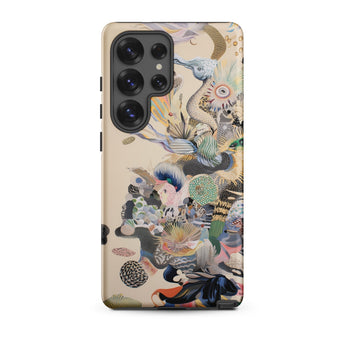 Into the Wild - Dreamy Botanical Art Phone Case Samsung Galaxy S25 Ultra / Matte Beige Phone Case Vibrant Surreal Illustration Marine Life