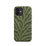 Custodia per iPhone con intricato motivo di foglie verdi, 12 / Opaca, Custodie per telefoni cellulari, Toby Leon
