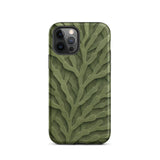 Custodia per iPhone con intricato motivo di foglie verdi, 12 Pro / Opaca, Custodie per telefoni cellulari, Toby Leon