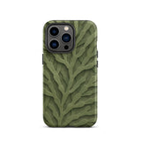 Custodia per iPhone con intricato motivo di foglie verdi, 13 Pro / Opaca, Custodie per telefoni cellulari, Toby Leon