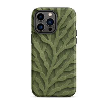 Custodia per iPhone con intricato motivo di foglie verdi, 14 Pro Max / Opaca, Custodie per telefoni cellulari, Toby Leon