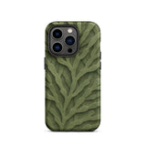 Custodia per iPhone con intricato motivo di foglie verdi, 14 Pro / Opaca, Custodie per telefoni cellulari, Toby Leon