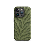 Custodia per iPhone con intricato motivo di foglie verdi, 15 Pro / Opaca, Custodie per telefoni cellulari, Toby Leon