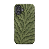 Custodia per iPhone con intricato motivo di foglie verdi, 16 Plus / Opaca, Custodie per telefoni cellulari, Toby Leon