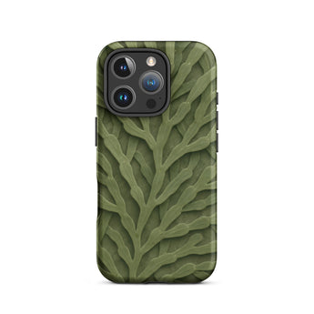 Custodia per iPhone con intricato motivo di foglie verdi, 16 Pro / Opaca, Custodie per telefoni cellulari, Toby Leon