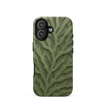 Custodia per iPhone con intricato motivo di foglie verdi, 17 / Opaca, Custodie per telefoni cellulari, Toby Leon