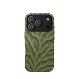 Custodia per iPhone con intricato motivo di foglie verdi, 17 Pro / Opaca, Custodie per telefoni cellulari, Toby Leon