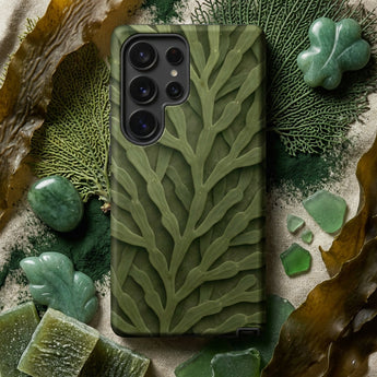 Intricate Green Leaf Pattern Phone Case, Mobile Cases, Toby Leon