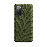 Intricate Green Leaf Pattern Phone Case, Samsung Galaxy S20 Fe / Matte, Mobile Cases, Toby Leon