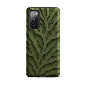 Intricate Green Leaf Pattern Phone Case, Samsung Galaxy S20 Fe / Matte, Mobile Cases, Toby Leon