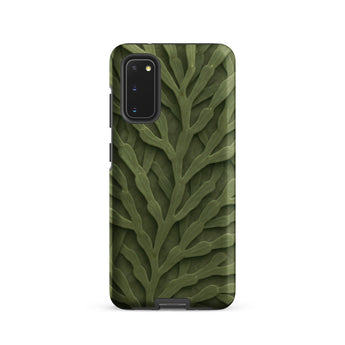 Intricate Green Leaf Pattern Phone Case, Samsung Galaxy S20 / Matte, Mobile Cases, Toby Leon