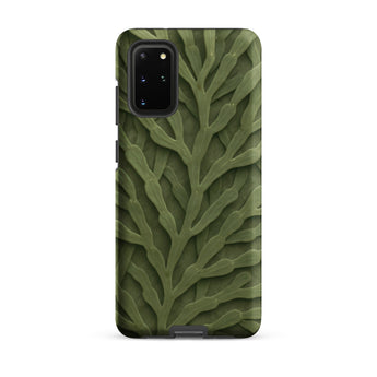 Intricate Green Leaf Pattern Phone Case, Samsung Galaxy S20 Plus / Matte, Mobile Cases, Toby Leon