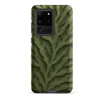 Intricate Green Leaf Pattern Phone Case, Samsung Galaxy S20 Ultra / Matte, Mobile Cases, Toby Leon