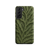 Intricate Green Leaf Pattern Phone Case, Samsung Galaxy S21 / Matte, Mobile Cases, Toby Leon
