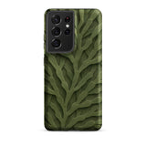 Intricate Green Leaf Pattern Phone Case, Samsung Galaxy S21 Ultra / Matte, Mobile Cases, Toby Leon