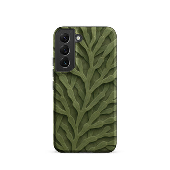 Intricate Green Leaf Pattern Phone Case, Samsung Galaxy S22 / Matte, Mobile Cases, Toby Leon