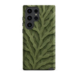 Intricate Green Leaf Pattern Phone Case, Samsung Galaxy S23 Ultra / Matte, Mobile Cases, Toby Leon