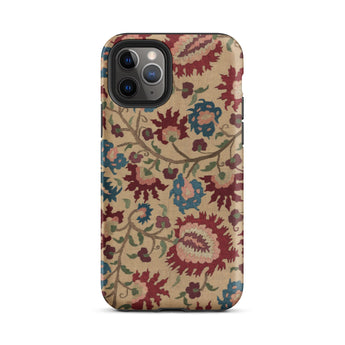 Ionian Islands Embroidery - Textile Folk Art Phone Case, Iphone 11 Pro / Matte, Mobile Cases, Toby Leon