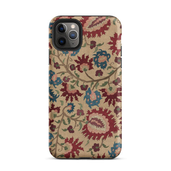 Ionian Islands Embroidery - Textile Folk Art Phone Case, Iphone 11 Pro Max / Matte, Mobile Cases, Toby Leon