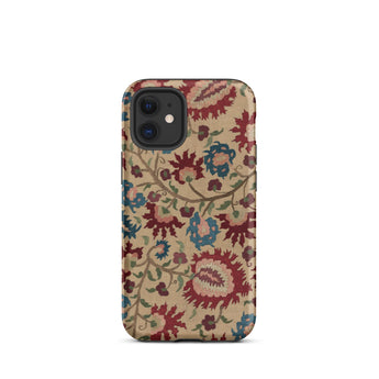 Ionian Islands Embroidery - Textile Folk Art Phone Case, Iphone 12 Mini / Matte, Mobile Cases, Toby Leon