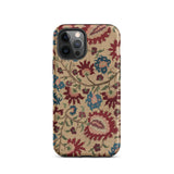 Ionian Islands Embroidery - Textile Folk Art Phone Case, Iphone 12 Pro / Matte, Mobile Cases, Toby Leon