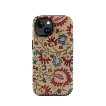 Ionian Islands Embroidery - Textile Folk Art Phone Case, Iphone 15 / Matte, Mobile Cases, Toby Leon
