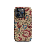 Ionian Islands Embroidery - Textile Folk Art Phone Case, Iphone 15 Pro / Matte, Mobile Cases, Toby Leon