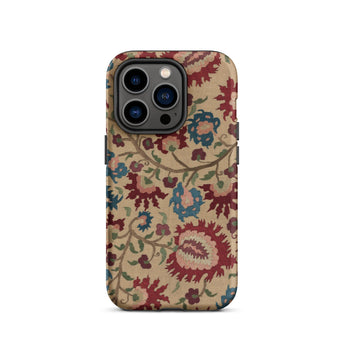 Ionian Islands Embroidery - Textile Folk Art Phone Case Iphone 14 Pro / Matte Floral Patterned Phone Case Ionian Islands Embroidery,