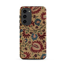 Ionian Islands Embroidery - Textile Folk Art Samsung Case, Galaxy S23 Plus / Matte, Smartphone Case Intricate Floral Pattern Red Blue Green