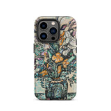 Iris Arum Tulips - Paul Signac Phone Case Iphone 14 Pro / Matte Vibrant Floral Vase Painting Signac’s, Mosaic Mobile Cases