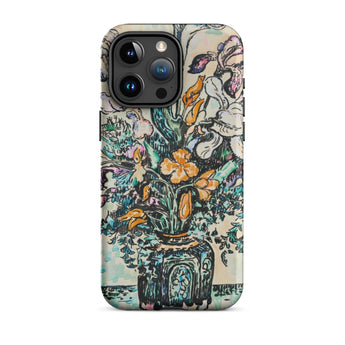 Iris Arum Tulips - Paul Signac Phone Case Iphone 15 Pro Max / Matte Smartphone Colorful Floral Vase Design Signac’s, Mosaic Mobile Cases