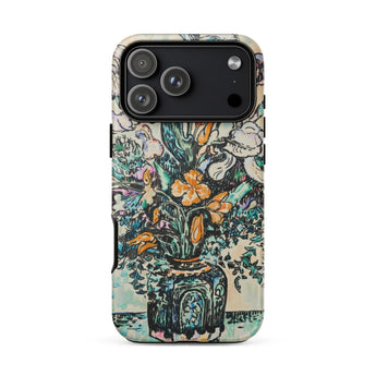 Iris Arum Tulips - Paul Signac Phone Case Iphone 17 Pro Max / Matte 12 Floral Design Black Signac’s, Mosaic Mobile Cases