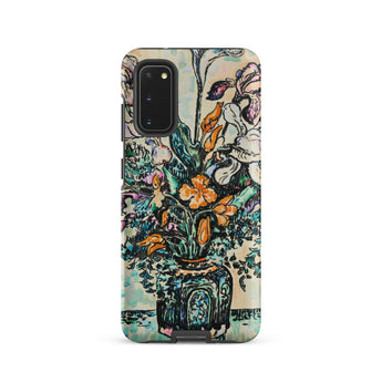 Iris Arum Tulips - Paul Signac Phone Case Samsung Galaxy S20 / Matte Vibrant Stylized Floral Arrangement Orange Purple Signac’s, Mosaic