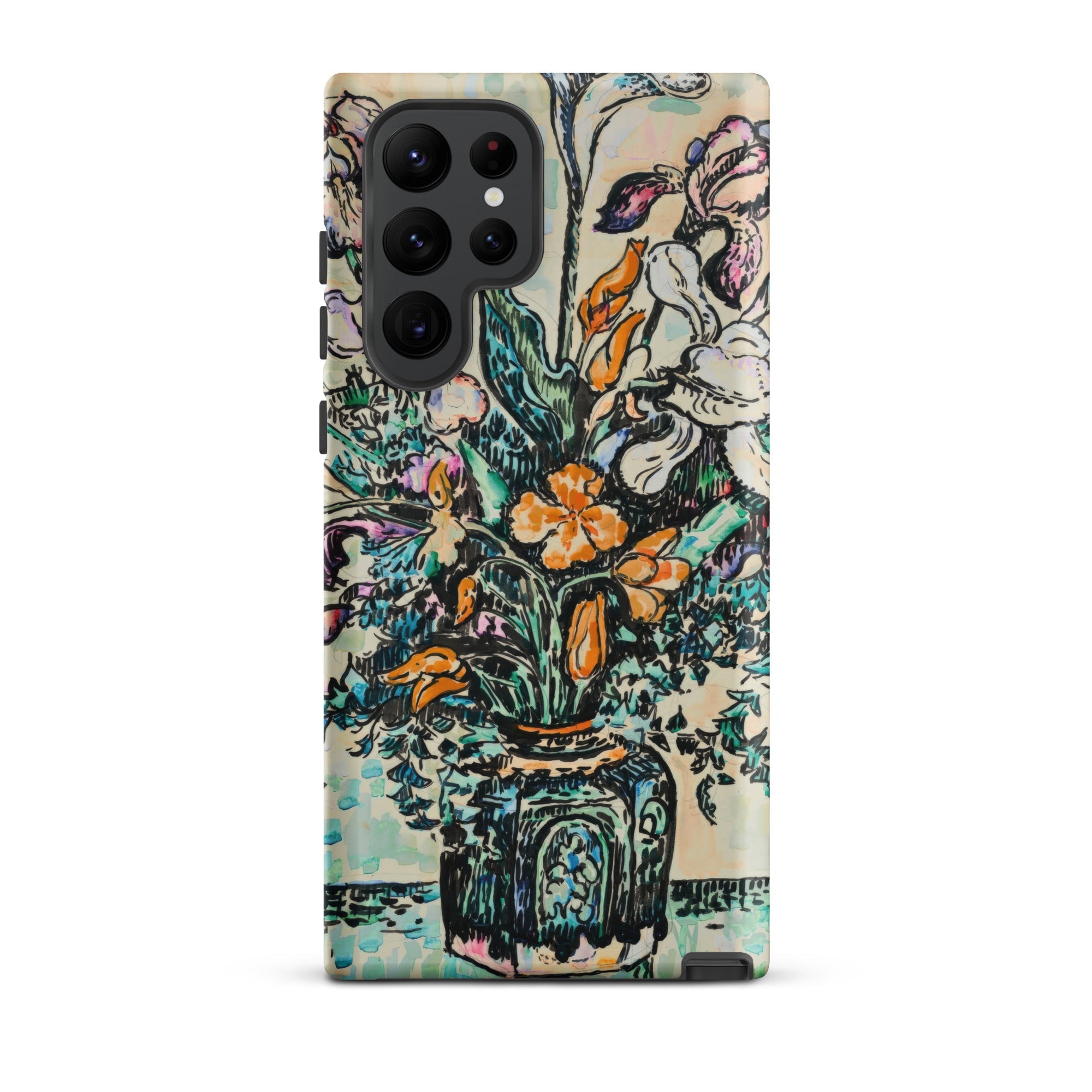 Iris Arum Tulips Paul Signac Samsung Case, Galaxy S22 Ultra / Matte, Floral Art Design Smartphone Case