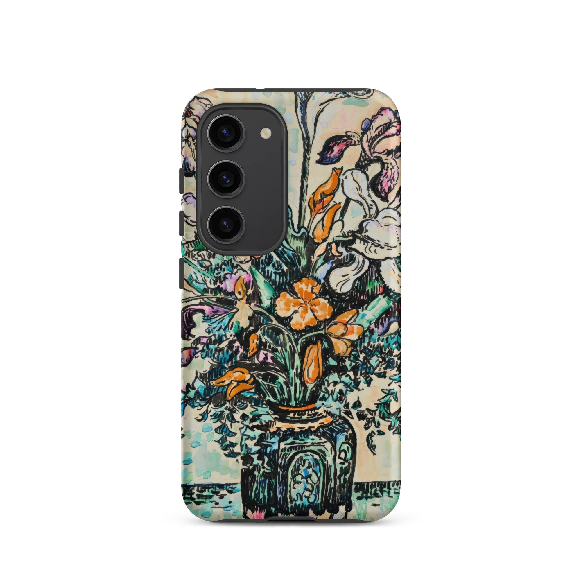 Iris Arum Tulips Paul Signac Samsung Case, Galaxy S23 / Matte, Smartphone Case Colorful Floral Painting