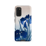 Iris Flowers - Ohara Koson Phone Case Samsung Galaxy S20 / Matte Sleek Phone Case Vibrant Blue Iris Floral Design Ohara Koson Iphone,
